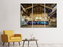 Laden Sie das Bild in den Galerie-Viewer, Leinwandbild 3-teilig Loft Graffiti