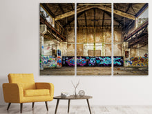 Laden Sie das Bild in den Galerie-Viewer, Leinwandbild 3-teilig Loft Graffiti
