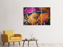 Laden Sie das Bild in den Galerie-Viewer, Leinwandbild 3-teilig Coole Wandbemalung