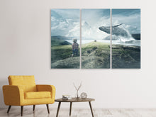 Laden Sie das Bild in den Galerie-Viewer, Leinwandbild 3-teilig Geheimnis Meer