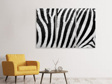 Laden Sie das Bild in den Galerie-Viewer, Leinwandbild 3-teilig Streifen vom Zebra
