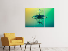 Laden Sie das Bild in den Galerie-Viewer, Leinwandbild 3-teilig Der faszinierende Wassertropfen