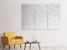Laden Sie das Bild in den Galerie-Viewer, Leinwandbild 3-teilig Regen an der Wand