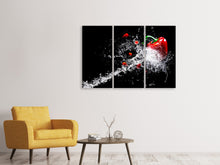 Laden Sie das Bild in den Galerie-Viewer, Leinwandbild 3-teilig Paprika Splash XL