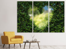 Laden Sie das Bild in den Galerie-Viewer, Leinwandbild 3-teilig Das Herz in der Hecke