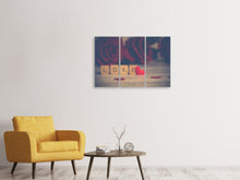 Laden Sie das Bild in den Galerie-Viewer, Leinwandbild 3-teilig Liebe in Buchstaben
