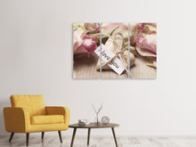 Laden Sie das Bild in den Galerie-Viewer, Leinwandbild 3-teilig Ich liebe dich
