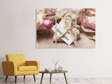 Laden Sie das Bild in den Galerie-Viewer, Leinwandbild 3-teilig Ich liebe dich