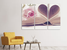 Laden Sie das Bild in den Galerie-Viewer, Leinwandbild 3-teilig Das Buch der Liebe