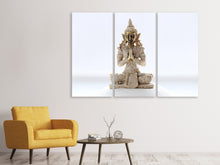 Laden Sie das Bild in den Galerie-Viewer, Leinwandbild 3-teilig Skulptur eines Buddhas