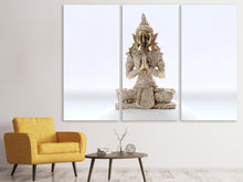 Laden Sie das Bild in den Galerie-Viewer, Leinwandbild 3-teilig Skulptur eines Buddhas