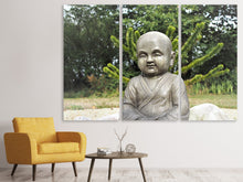 Laden Sie das Bild in den Galerie-Viewer, Leinwandbild 3-teilig Der weise Buddha
