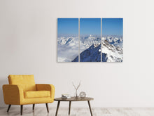 Laden Sie das Bild in den Galerie-Viewer, Leinwandbild 3-teilig Fantastischer Ausblick auf die Gipfel