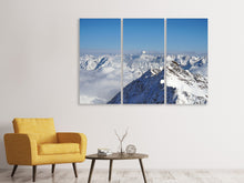 Laden Sie das Bild in den Galerie-Viewer, Leinwandbild 3-teilig Fantastischer Ausblick auf die Gipfel