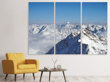 Laden Sie das Bild in den Galerie-Viewer, Leinwandbild 3-teilig Fantastischer Ausblick auf die Gipfel