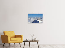 Laden Sie das Bild in den Galerie-Viewer, Leinwandbild 3-teilig Fantastischer Ausblick auf die Gipfel