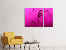 Laden Sie das Bild in den Galerie-Viewer, Leinwandbild 3-teilig Pusteblume in pink