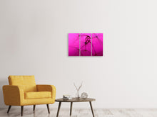 Laden Sie das Bild in den Galerie-Viewer, Leinwandbild 3-teilig Pusteblume in pink