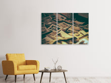 Laden Sie das Bild in den Galerie-Viewer, Leinwandbild 3-teilig Retro Fotos