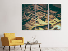 Laden Sie das Bild in den Galerie-Viewer, Leinwandbild 3-teilig Retro Fotos