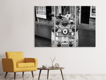 Laden Sie das Bild in den Galerie-Viewer, Leinwandbild 3-teilig Retro Motorroller