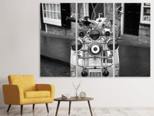 Laden Sie das Bild in den Galerie-Viewer, Leinwandbild 3-teilig Retro Motorroller