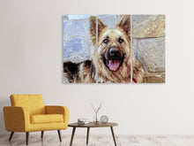 Laden Sie das Bild in den Galerie-Viewer, Leinwandbild 3-teilig Der Schäferhund