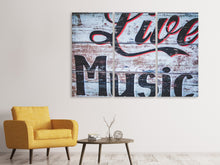 Laden Sie das Bild in den Galerie-Viewer, Leinwandbild 3-teilig Retro Holzwand