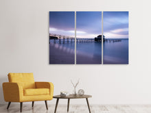 Laden Sie das Bild in den Galerie-Viewer, Leinwandbild 3-teilig Ein Haus am Wasser
