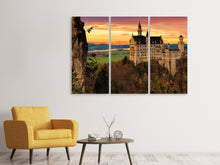 Laden Sie das Bild in den Galerie-Viewer, Leinwandbild 3-teilig Beeindruckendes Schloss