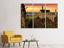 Laden Sie das Bild in den Galerie-Viewer, Leinwandbild 3-teilig Beeindruckendes Schloss