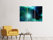 Laden Sie das Bild in den Galerie-Viewer, Leinwandbild 3-teilig Fantastische Galaxie