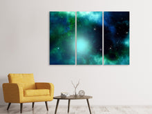 Laden Sie das Bild in den Galerie-Viewer, Leinwandbild 3-teilig Fantastische Galaxie