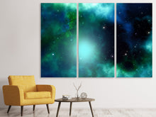 Laden Sie das Bild in den Galerie-Viewer, Leinwandbild 3-teilig Fantastische Galaxie