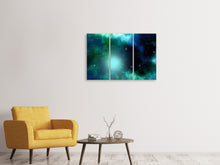 Laden Sie das Bild in den Galerie-Viewer, Leinwandbild 3-teilig Fantastische Galaxie
