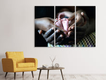 Laden Sie das Bild in den Galerie-Viewer, Leinwandbild 3-teilig Wenn aus Liebe Leben wird