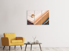 Laden Sie das Bild in den Galerie-Viewer, Leinwandbild 3-teilig Die goldenen Eheringe