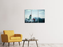 Laden Sie das Bild in den Galerie-Viewer, Leinwandbild 3-teilig Achtung Hai!