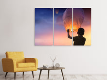Laden Sie das Bild in den Galerie-Viewer, Leinwandbild 3-teilig Lichtlaternen