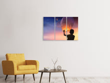 Laden Sie das Bild in den Galerie-Viewer, Leinwandbild 3-teilig Lichtlaternen