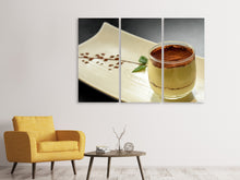 Laden Sie das Bild in den Galerie-Viewer, Leinwandbild 3-teilig Dessert Tiramisu
