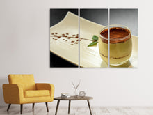 Laden Sie das Bild in den Galerie-Viewer, Leinwandbild 3-teilig Dessert Tiramisu