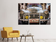 Laden Sie das Bild in den Galerie-Viewer, Leinwandbild 3-teilig Bereit zur Oldtimer Rally