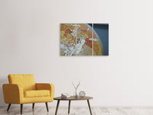 Laden Sie das Bild in den Galerie-Viewer, Leinwandbild 3-teilig Close up Globus