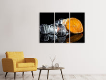 Laden Sie das Bild in den Galerie-Viewer, Leinwandbild 3-teilig Eiswürfel mit Vitamin C