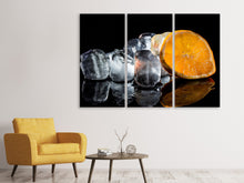 Laden Sie das Bild in den Galerie-Viewer, Leinwandbild 3-teilig Eiswürfel mit Vitamin C