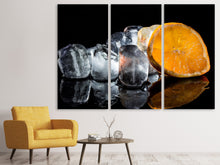 Laden Sie das Bild in den Galerie-Viewer, Leinwandbild 3-teilig Eiswürfel mit Vitamin C