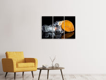 Laden Sie das Bild in den Galerie-Viewer, Leinwandbild 3-teilig Eiswürfel mit Vitamin C