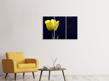 Laden Sie das Bild in den Galerie-Viewer, Leinwandbild 3-teilig Leuchtende Tulpe