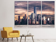 Laden Sie das Bild in den Galerie-Viewer, Leinwandbild 3-teilig Seattle bei Sonnenuntergang
